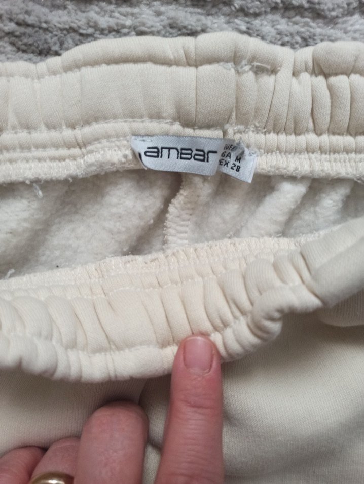 Beyaz Rahat Kesim Kadın Eşofman Altı - Görsel 2