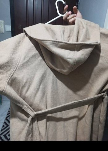 Kuşaklı Bej Kadın Kaban - Görsel 8