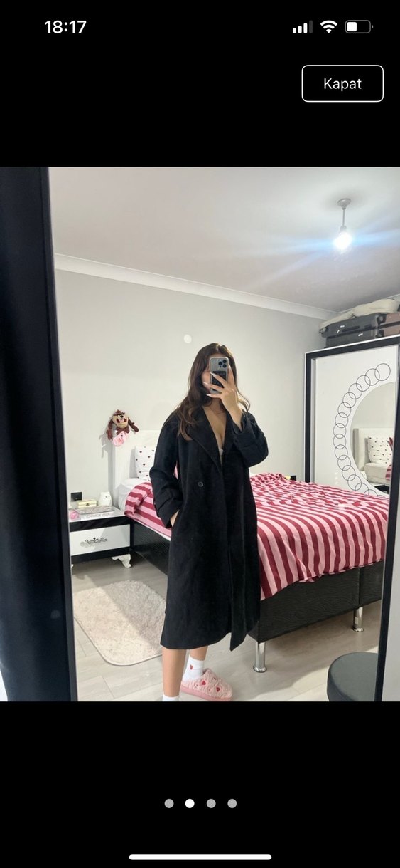 Siyah Midi kaban - Görsel 2