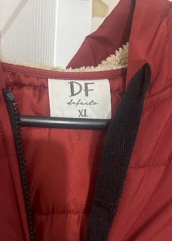 xl Beden Bordo Kapüşonlu Günlük Kadın Mont