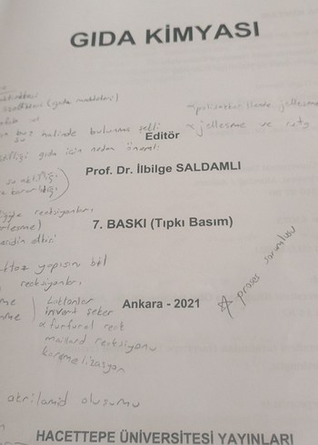 Gıda Kimyası Kitabı - İlbilge Saldamlı - Görsel 12