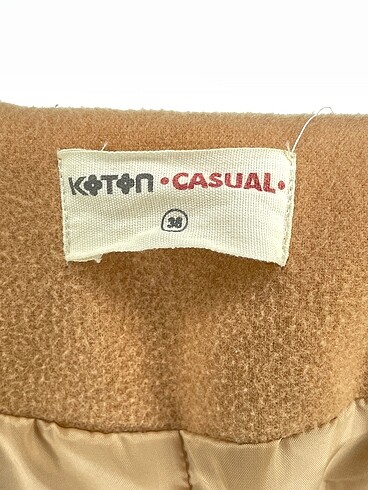 38 Beden camel Renk Koton Kaban %70 İndirimli.