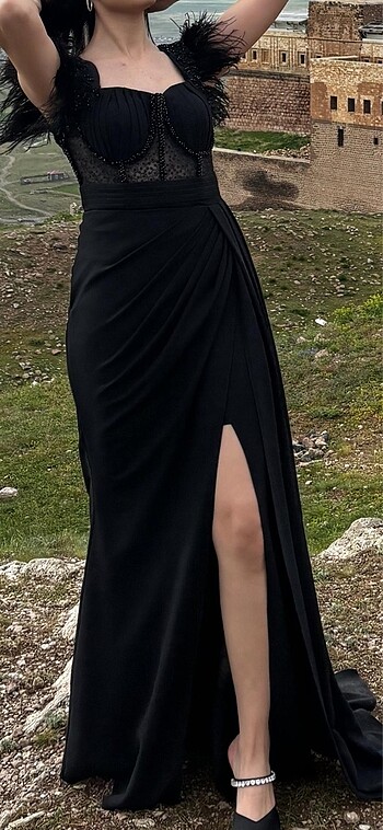 prenses yaka tasarım abiye