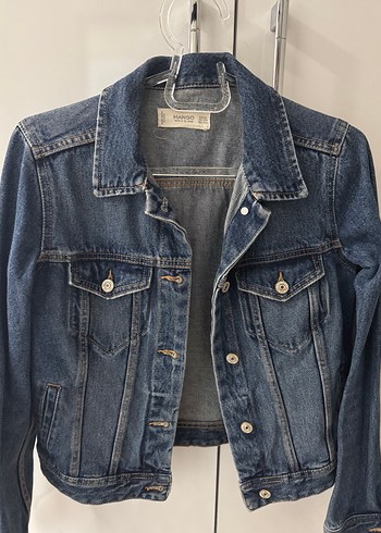 Mango Klasik Mavi Denim Ceket