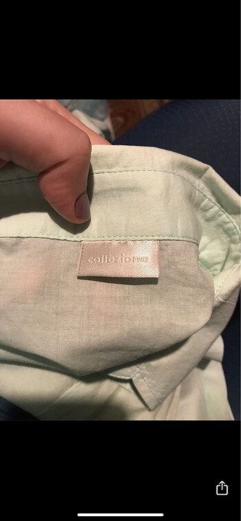 xl Beden turkuaz Renk Collezione Su yeşili Bayan Kısa Kollu Gömlek