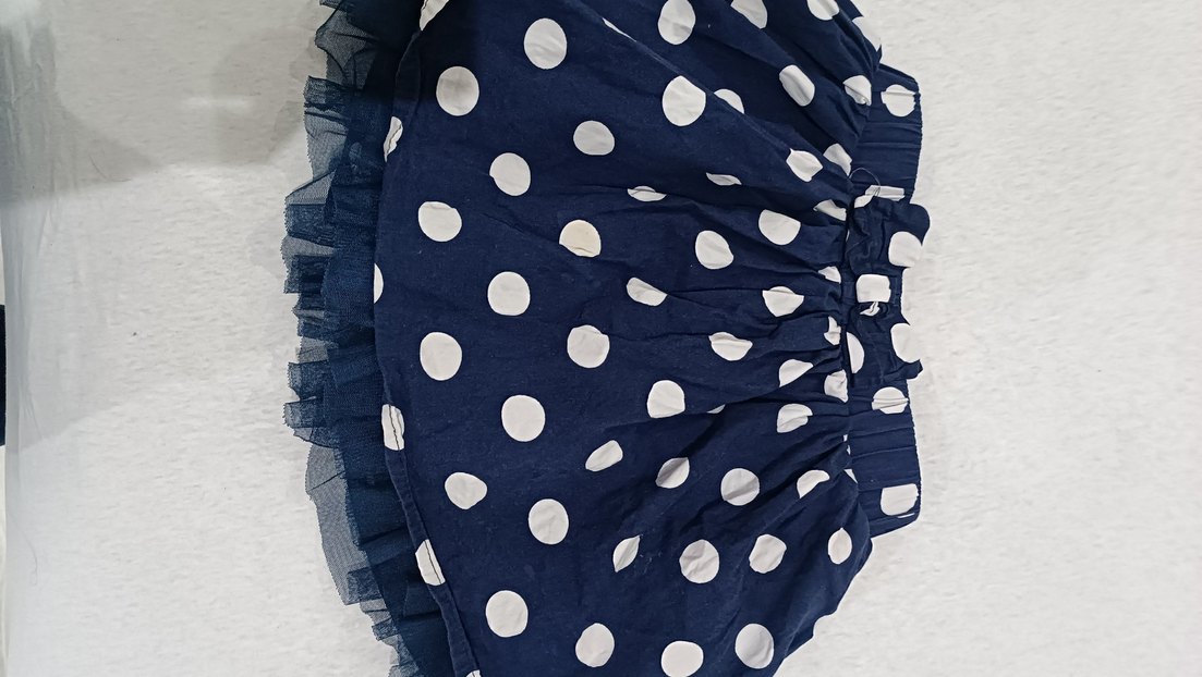 Kız Çocuk Puantiyeli Fırfırlı Etek - Görsel 2