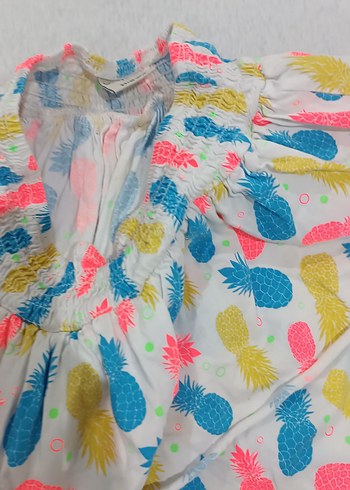 Renkli Ananas Desenli Kız Çocuk Etek - Görsel 4