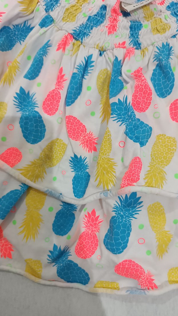 Renkli Ananas Desenli Kız Çocuk Etek - Görsel 3