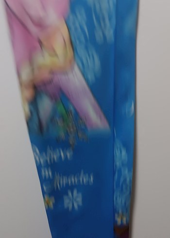 Kız Çocuk Renkli Baskılı Mavi Tayt - Görsel 3