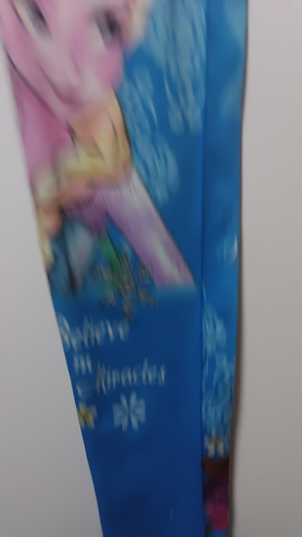 Kız Çocuk Renkli Baskılı Mavi Tayt - Görsel 3