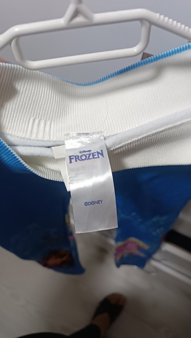 Kız Çocuk Renkli Baskılı Mavi Tayt - Görsel 4