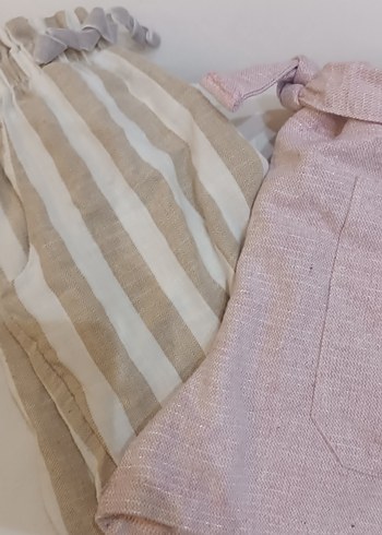 Bol Kesim Pileli Keten Şort - Görsel 2