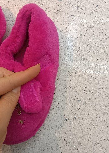 Nakışlı Pembe Kız Çocuk Ev Terliği - Görsel 8