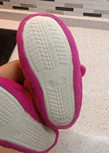 Nakışlı Pembe Kız Çocuk Ev Terliği - Görsel 4