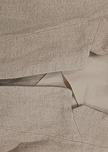 Bej Keten Midi Kadın Ceket - Görsel 6