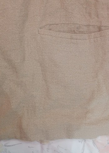 Bej Keten Midi Kadın Ceket - Görsel 3