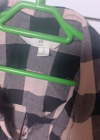 Pembe Siyah Kareli Kadın Gömlek - Görsel 3