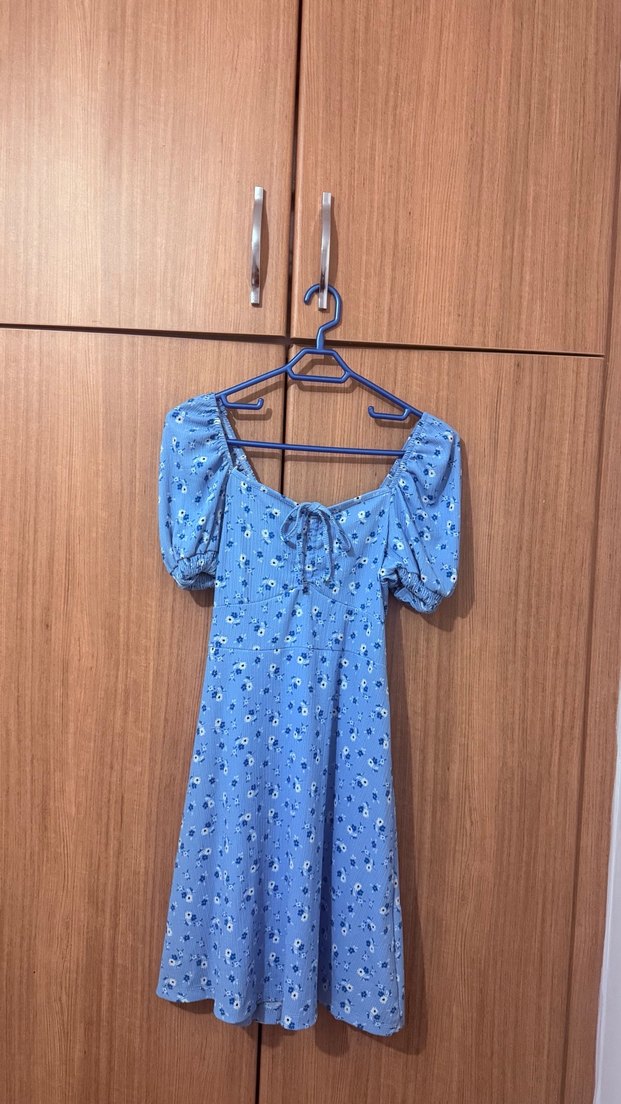 Mavi Bohem Midi Elbise - Görsel 2