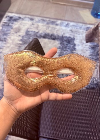 Parlak Altın Simli Jel Göz Maskesi - Görsel 2