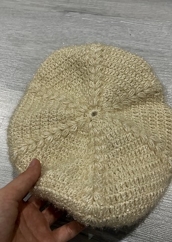 Bej Örgü Bohem Kadın Bere - Görsel 2