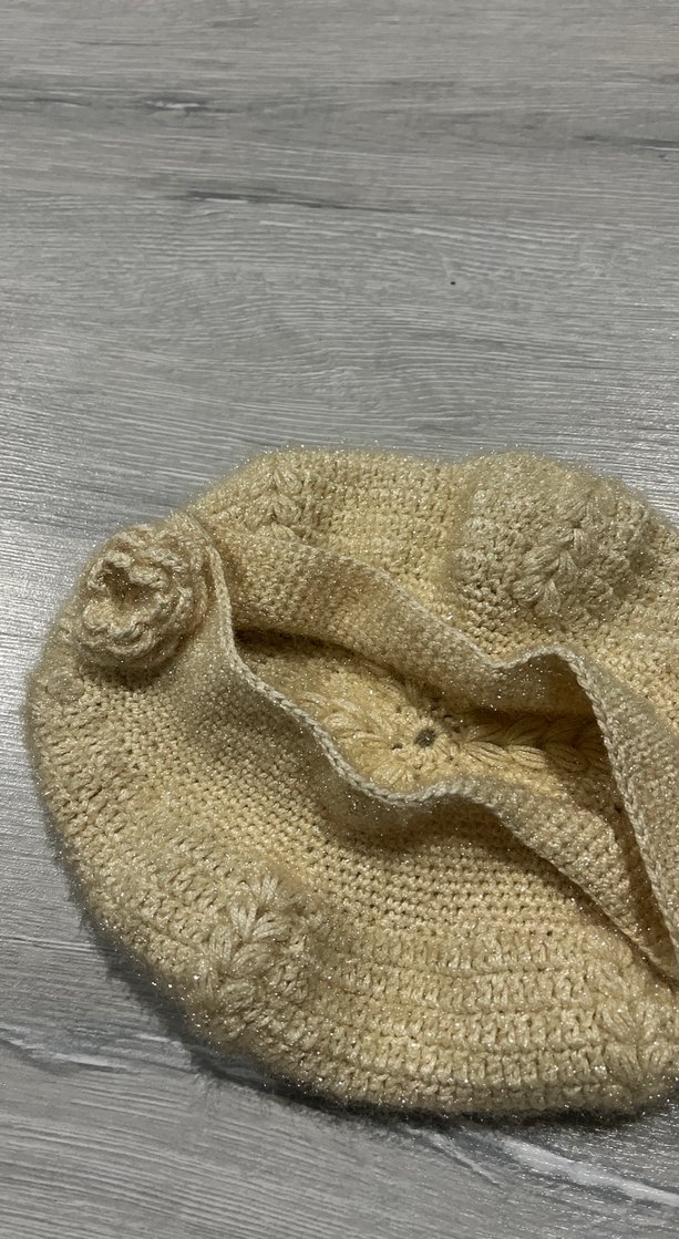 Bej Örgü Bohem Kadın Bere - Görsel 3