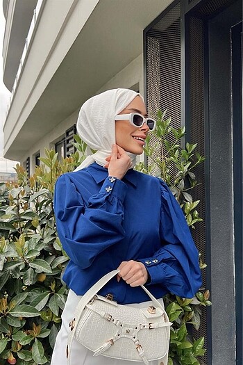 Taş Detaylı Tesettür Gömlek