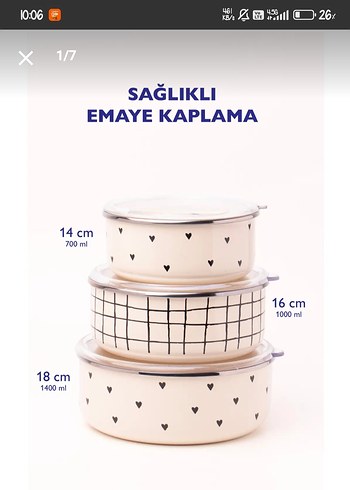 Diğer Kırmızı Kalp Desenli Renkli Saklama Kapları