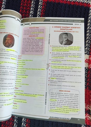 Türk Dili ve Edebiyatı Yazar-Şair Eser Bilgisi Ders Notları