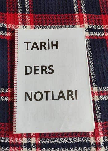 Tarih Ders Notları Defteri+soru bankası