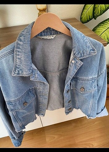 Crop kot ceket 
