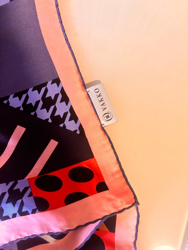 Kadın Çok Renkli Modern Desenli Fular - Görsel 2