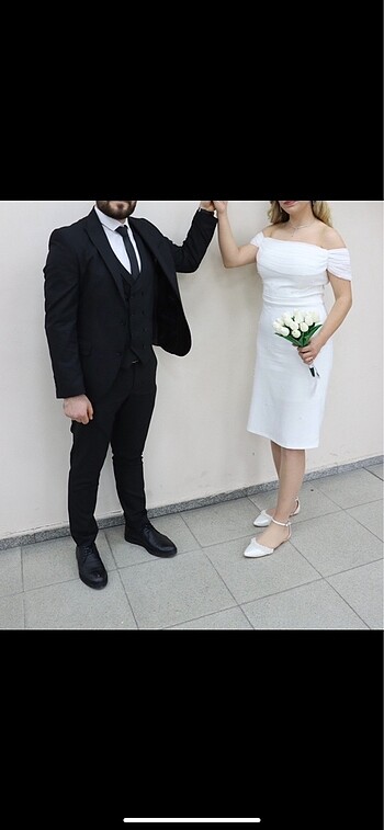 Beyaz nikah elbisesi
