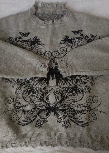 Siyah Gotik Triko Kadın Kazak üçlü vintage killstar grunge - Görsel 4