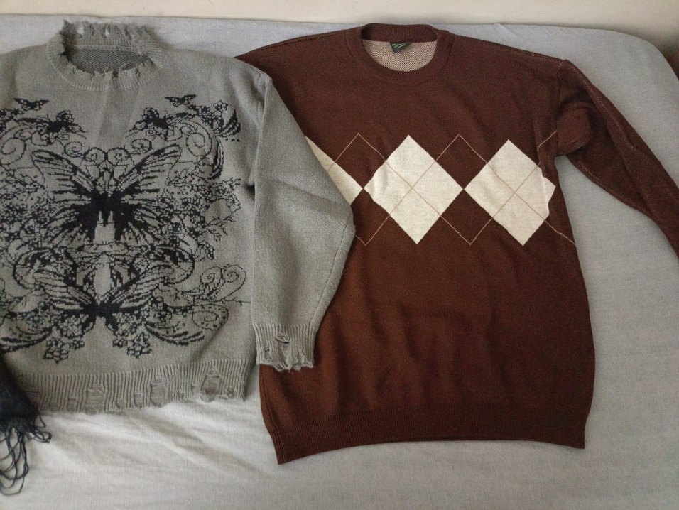 Siyah Gotik Triko Kadın Kazak üçlü vintage killstar grunge - Görsel 2