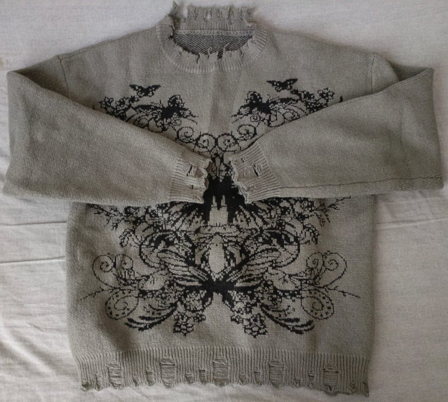 Siyah Gotik Triko Kadın Kazak üçlü vintage killstar grunge - Görsel 4