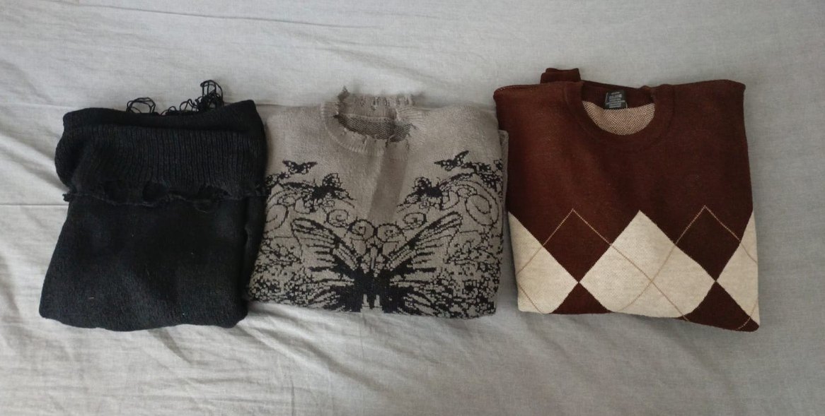 Siyah Gotik Triko Kadın Kazak üçlü vintage killstar grunge - Görsel 3