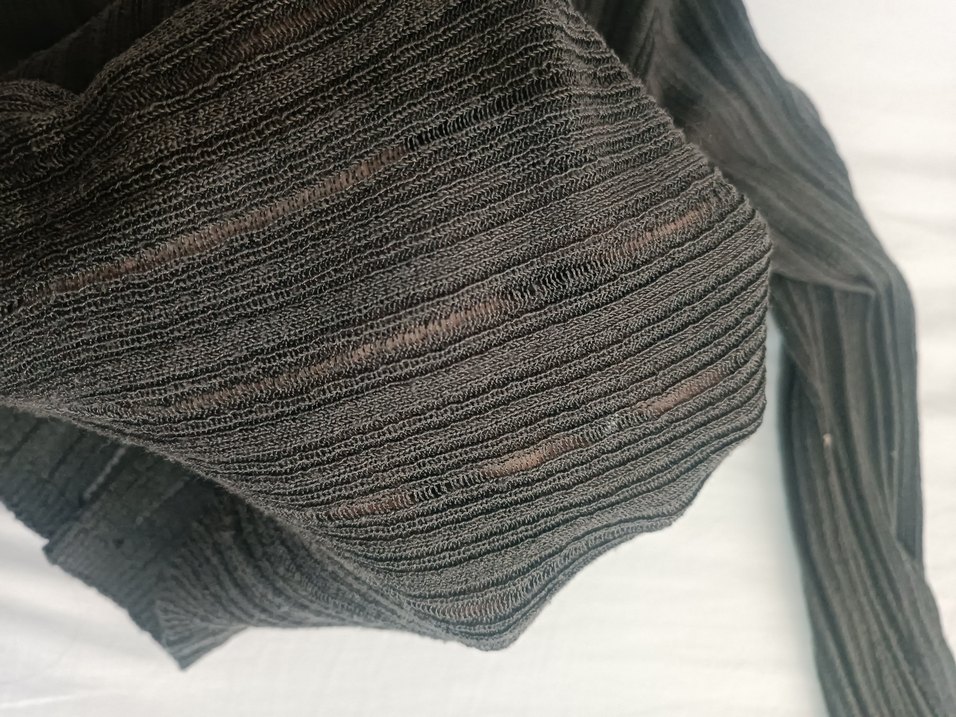 gri Madonna yaka file kazak bluz killstar gotik grunge goth - Görsel 5