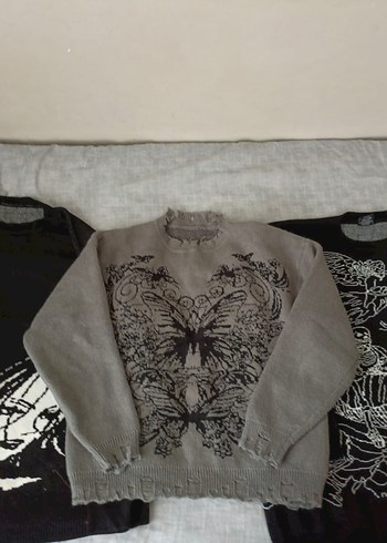 toplu kazak goth grunge killstar triko kazak gotik fairycore y2k - Görsel 7