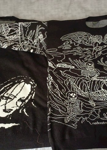 toplu kazak goth grunge killstar triko kazak gotik fairycore y2k - Görsel 4