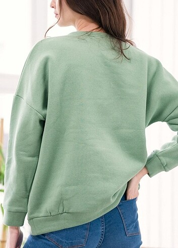 xl Beden yeşil Renk Mint Sweat