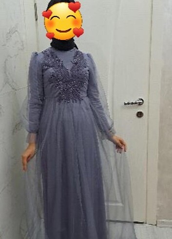 Gri kelebek abiye  - Görsel 5