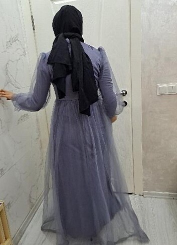 Gri kelebek abiye  - Görsel 6