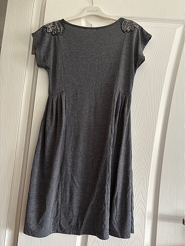 Antrasit elbise - Görsel 4