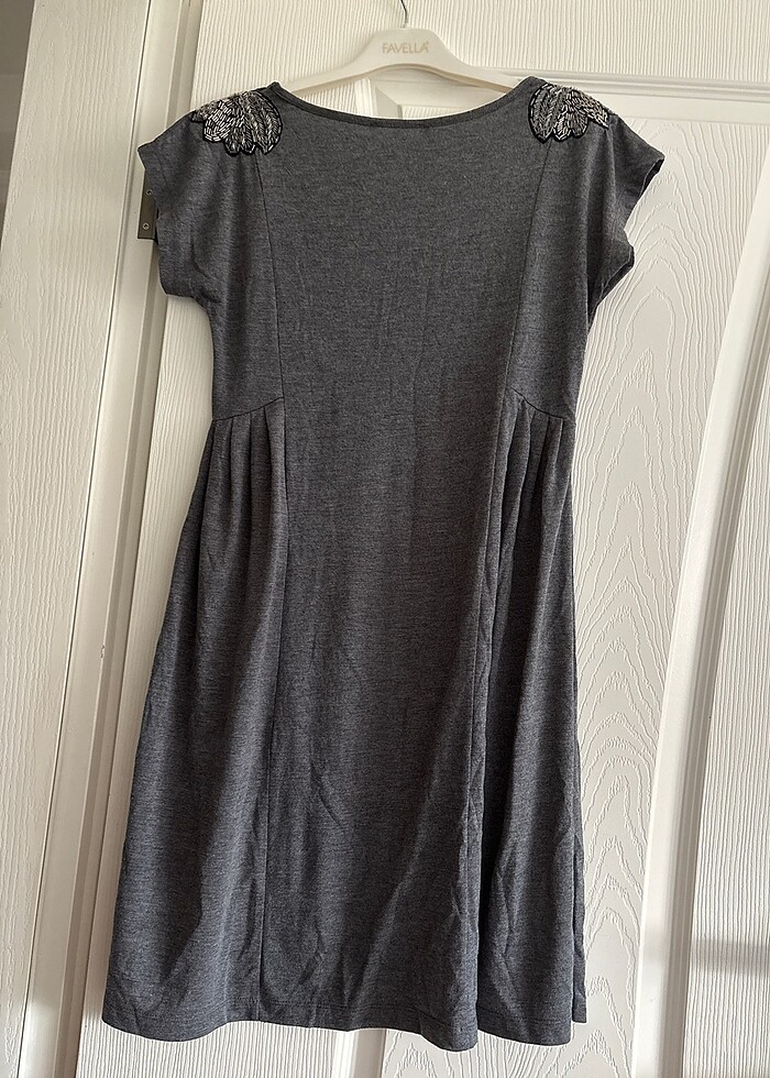 Antrasit elbise - Görsel 4