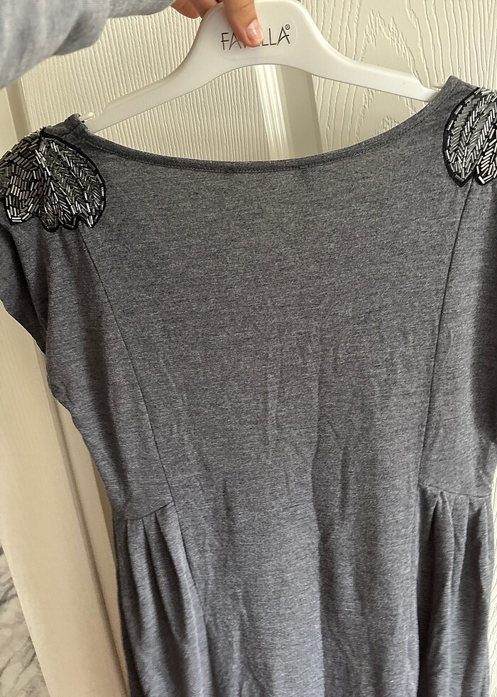 Antrasit elbise - Görsel 3