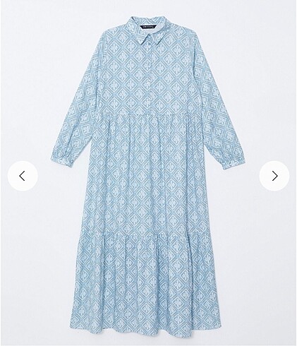 Gömlek yaka çiçekli uzun kollu elbise - Görsel 12