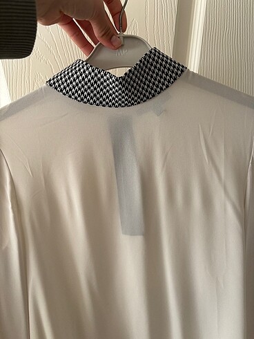 Kaz ayağı detaylı gömlek - Görsel 6