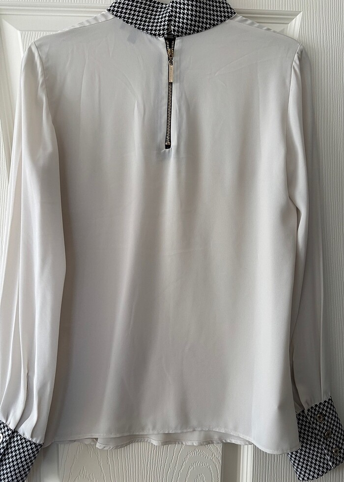 Kaz ayağı detaylı gömlek - Görsel 2