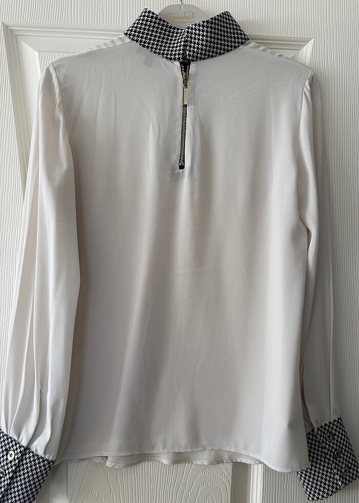 Kaz ayağı detaylı gömlek - Görsel 3