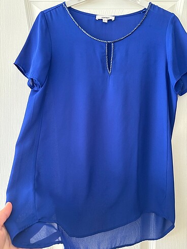 38 Beden lacivert Renk Koton t-shirt